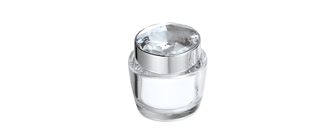Acrylic Round Cream Jar 50ml - ED-50-DD Diamond Forever Acrylic Round Cream Jar 50ml - ED-50-DD Diamond Forever